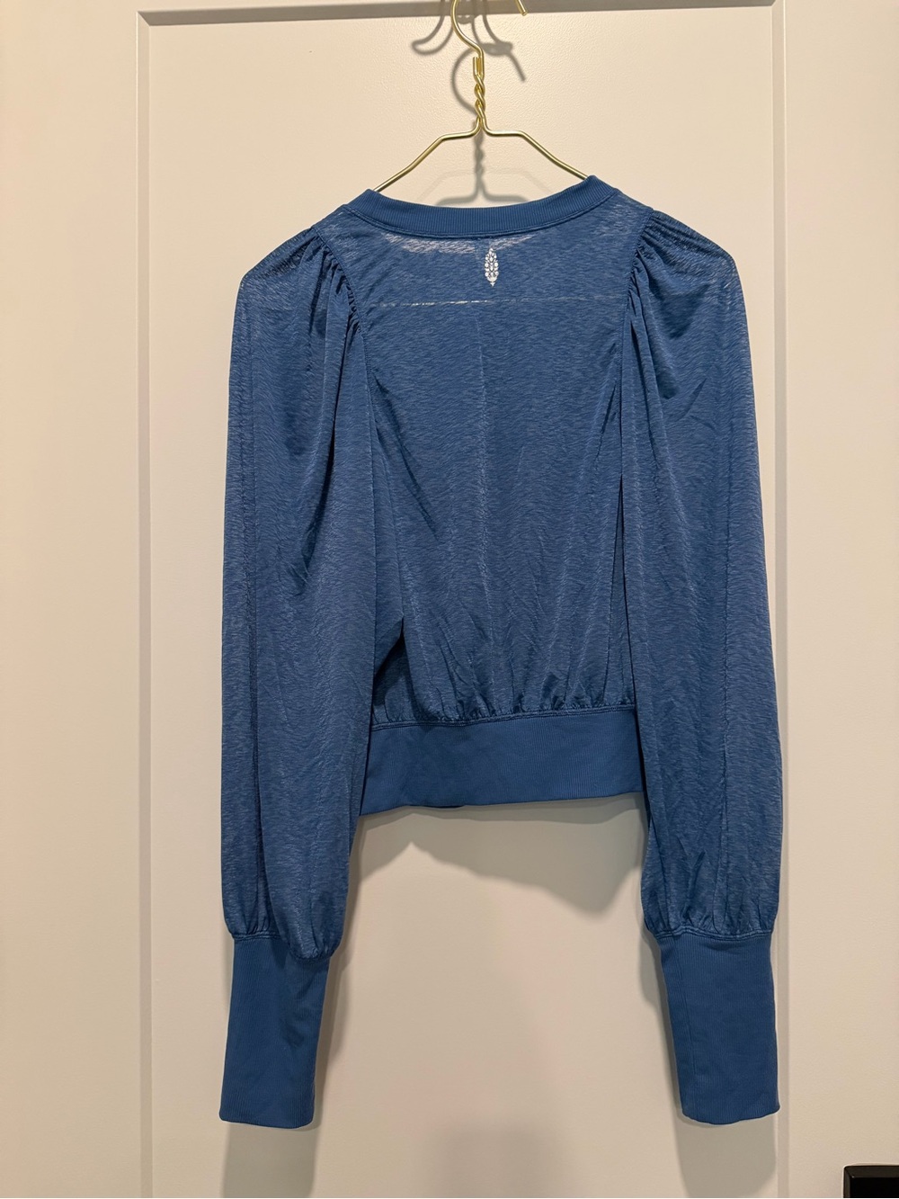 FP Movement by Free People Blue Long-Sleeve Gathered Waist Top - Picture 2 of 5